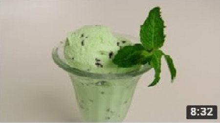 Homemade Mint Chocolate Chip Ice Cream Recipe - Laura Vitale - Laura in the Kitchen Episode 400