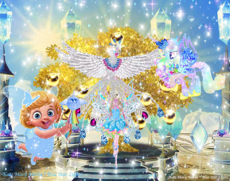 Little American Blue Star Light Fairy Master Kids✨Sun Gold Apple Trees✨Kate & Blue Stars